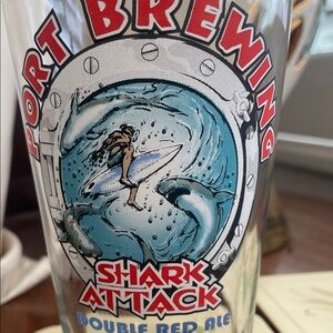 Port Brewing Shark Attack Pint Glass